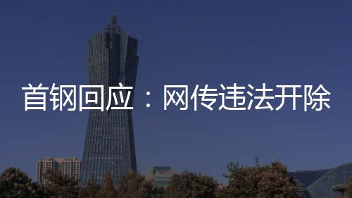 首钢回应:网传违法开除员工女子非首钢员工高管
